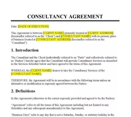 Consultancy Agreement